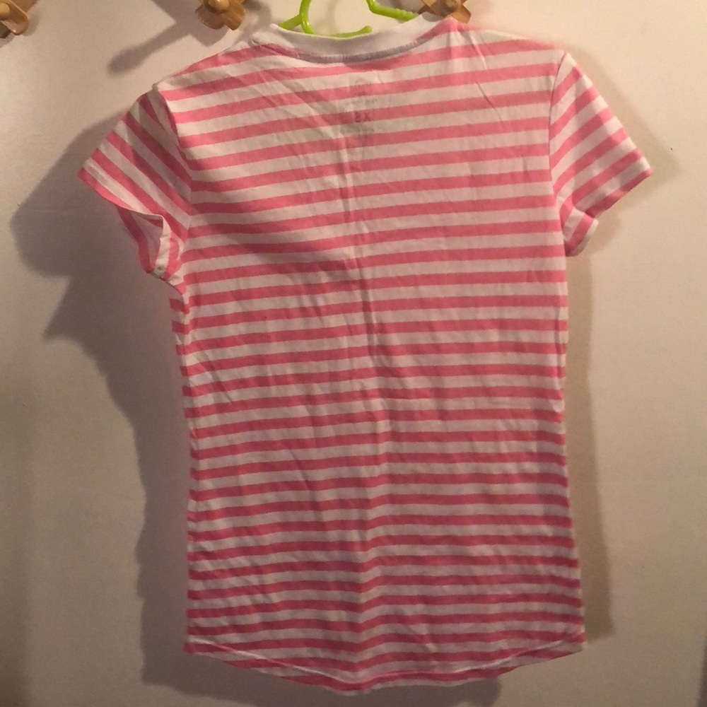 NWOT Paul Frank pink white striped tee size xs - Picture 2 of 2